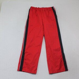 Nike Men Red Track Pants Vintage Button Sides Size Medium